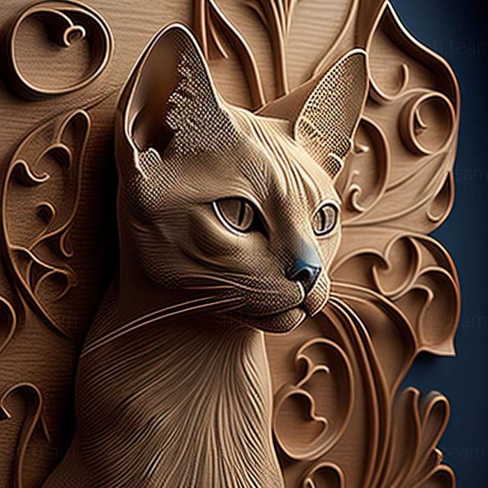 3D model Tonkinese cat (STL)